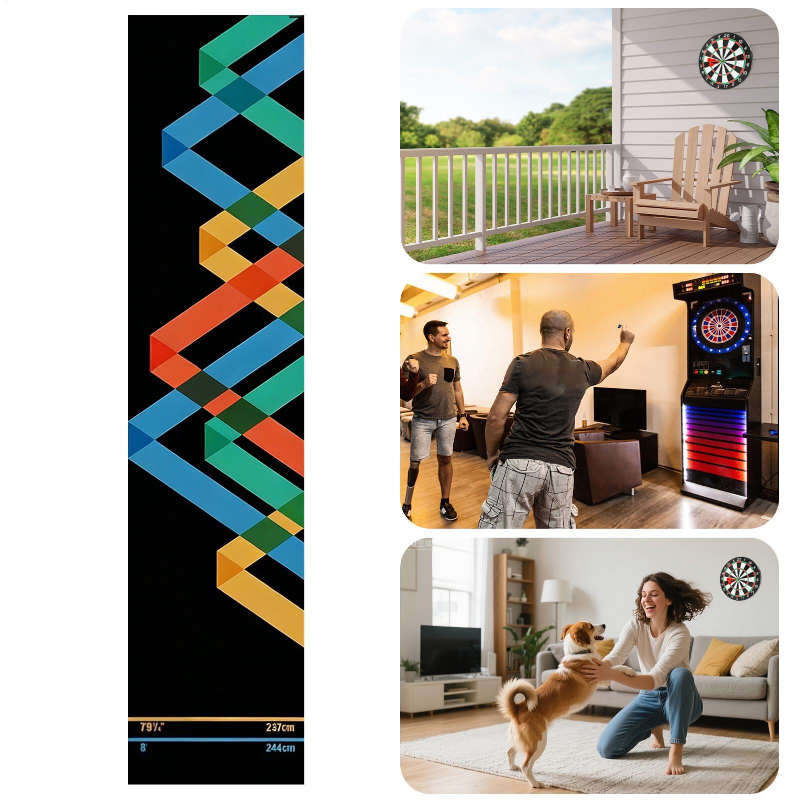 Dart Mat Portable Non-Slip Cry - Throw Distance Board ulasan dan harga