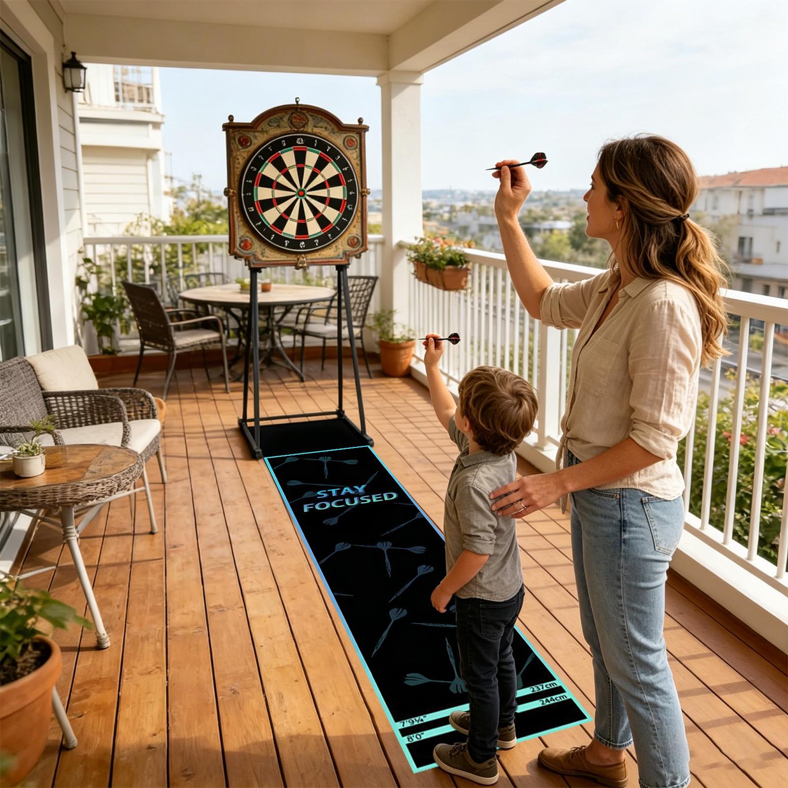 Dart Mat Portable Non-Slip Cry - Throw Distance Board ulasan dan harga